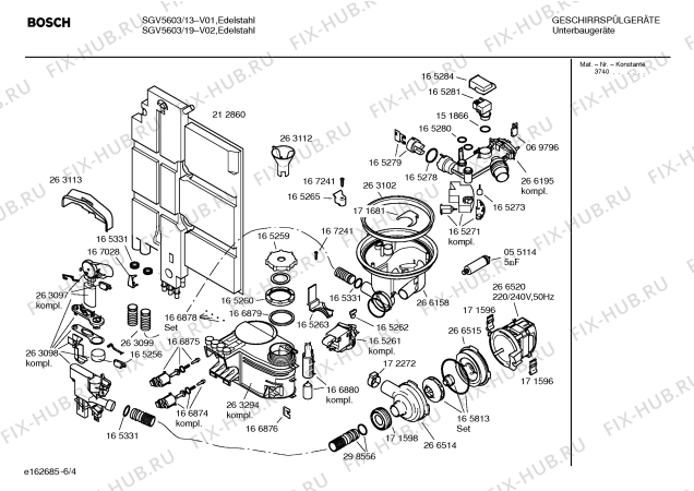 Схема №4 SGV5603 с изображением Инструкция по эксплуатации для посудомоечной машины Siemens 00521233