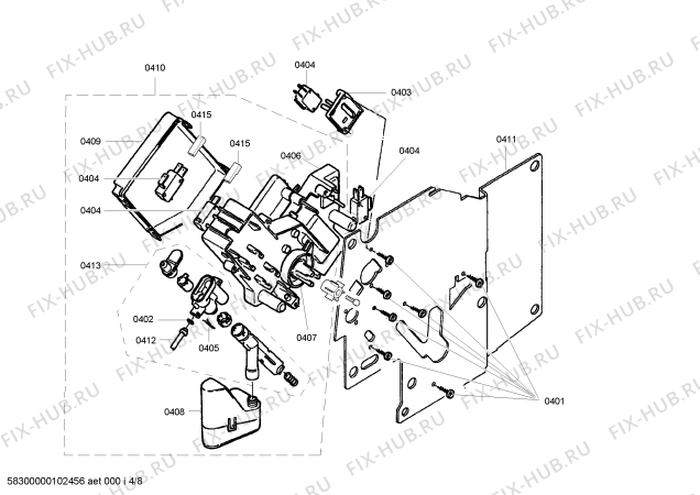 Схема №4 TCA6301 Benvenuto B30 с изображением Дисплей для кофеварки (кофемашины) Bosch 00421053