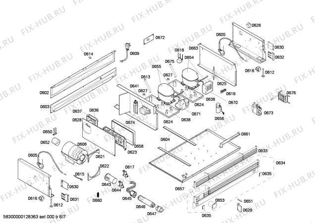 Схема №4 CIB36MIIR1 KF 1901 VI с изображением Крепеж для холодильника Bosch 00246402