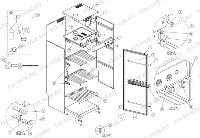 Взрыв-схема сушильного шкафа Gorenje TS 170H (900000939, DC170U) - Схема узла 02
