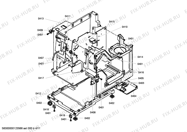 Схема №5 C7660N1 с изображением Панель для электрокофемашины Bosch 00666555