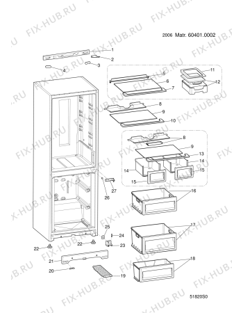 Взрыв-схема холодильника Hotpoint FF175BG (F053938) - Схема узла