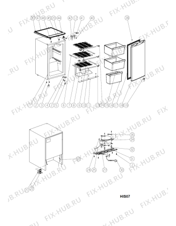 Схема №1 WVT503 (F094100) с изображением Рамка для холодильной камеры Indesit C00500643