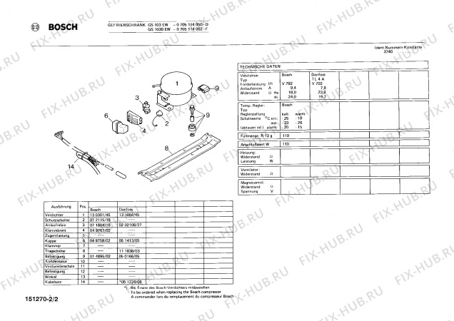 Взрыв-схема холодильника Bosch 0705114052 GS1080EB - Схема узла 02