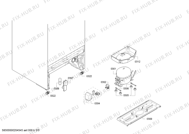 Схема №3 KSW36AI30 Bosch с изображением Дверь для холодильной камеры Bosch 00716919