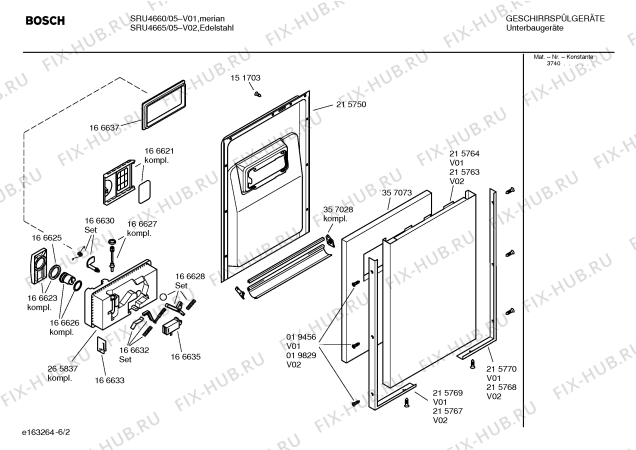 Схема №4 SRI4660 Silence comfort с изображением Вкладыш в панель для посудомоечной машины Bosch 00357068