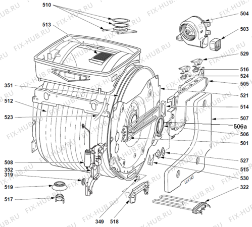 Схема №4 WTD63110 (258673, L10EWD111112) с изображением Соединитель для стиралки Gorenje 269329