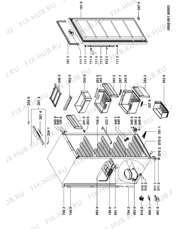 Схема №1 AFG 8062/IX с изображением Вноска для холодильника Whirlpool 481246049781