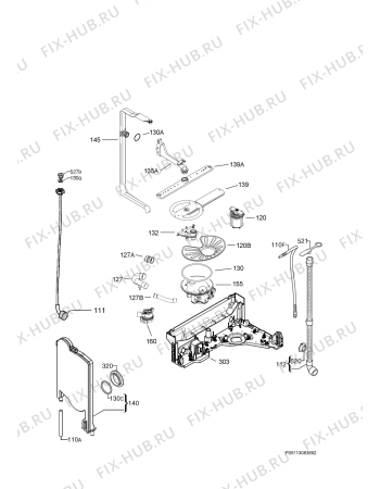 Взрыв-схема посудомоечной машины Husqvarna Electrolux QB6263I - Схема узла Hydraulic System 272