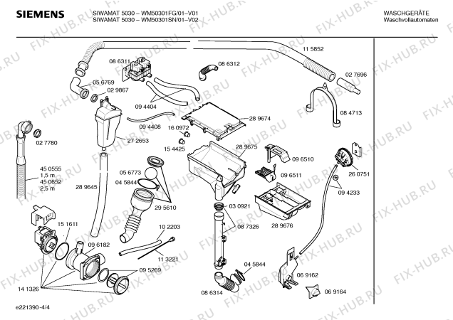 Схема №1 WM50301FG WM5030 с изображением Панель управления для стиралки Siemens 00353755