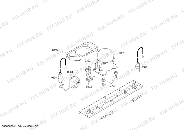 Схема №2 KIEMIS1 KF573I с изображением Модуль для холодильника Bosch 00435154