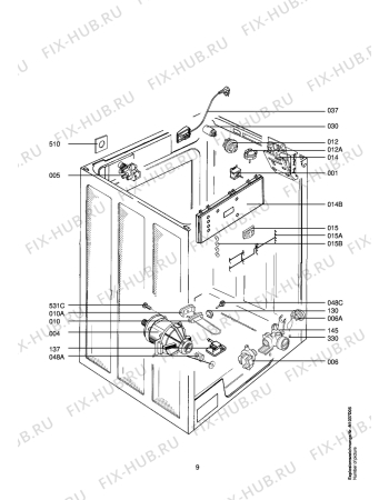 Взрыв-схема стиральной машины Aeg LAV73749-W - Схема узла Electrical equipment 268
