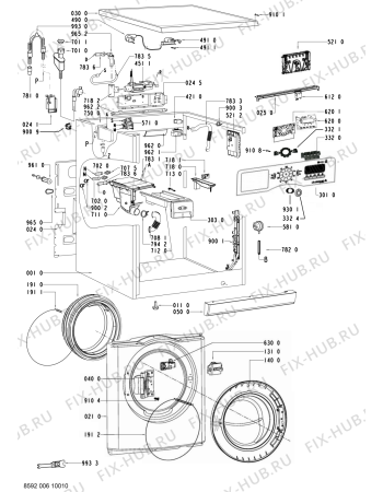 Схема №1 Aquasteam 1200/1 с изображением Обшивка для стиралки Whirlpool 481074246351