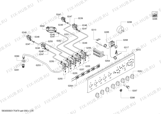 Схема №4 SOH34F0G0N с изображением Контрольная лампа для плиты (духовки) Bosch 00605766