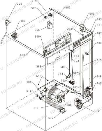 Взрыв-схема стиральной машины Smeg LB107 (198383, PS33/100) - Схема узла 04