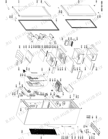 Взрыв-схема холодильника Whirlpool BSNF 9782 OX.1 - Схема узла