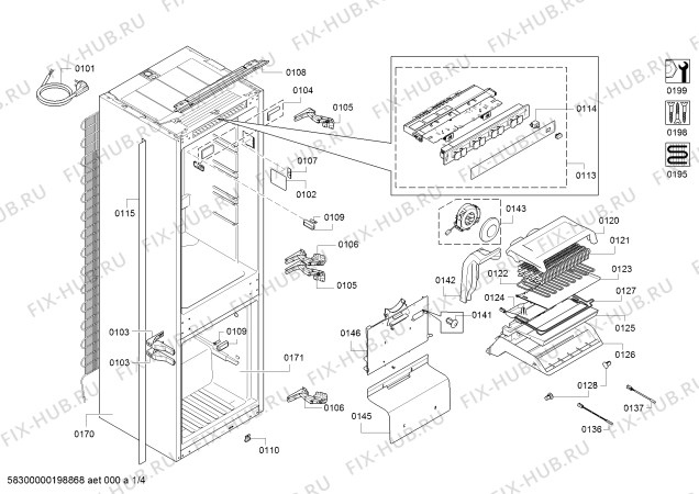 Схема №2 RB280303 Gaggenau с изображением Панель для холодильника Bosch 11018757