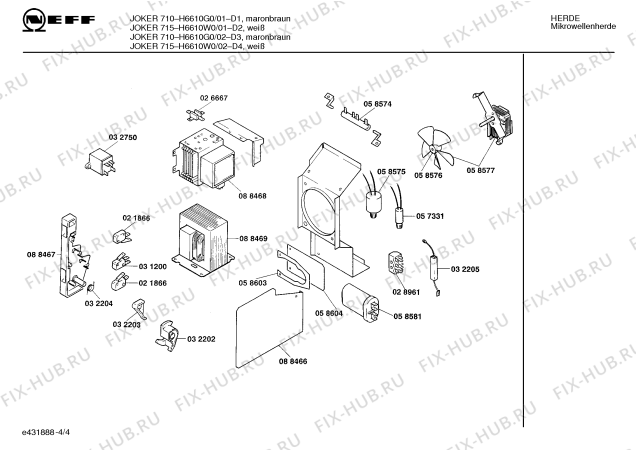 Схема №3 H6610W0 JOKER 715 с изображением Панель для свч печи Bosch 00273093