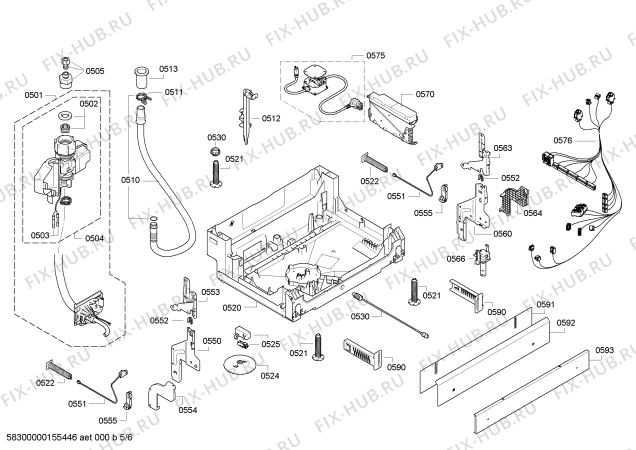 Схема №3 DF261760 с изображением Передняя панель для посудомоечной машины Bosch 00706500