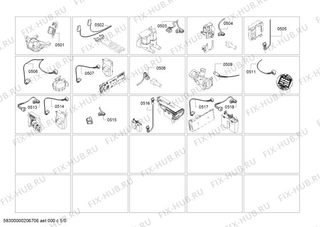 Взрыв-схема стиральной машины Bosch WAT24661ES - Схема узла 05