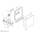 Схема №4 KDW64005U-S с изображением Передняя панель для посудомойки Bosch 00703873