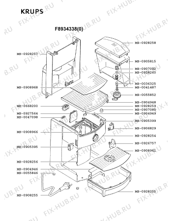 Схема №1 F8964110(0) с изображением Другое для электрокофемашины Krups MS-0904957