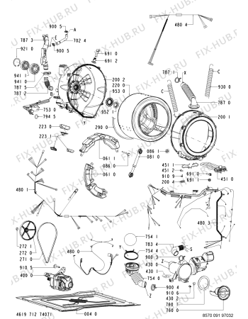 Схема №1 091 AG/CR с изображением Обшивка для стиралки Whirlpool 481245310796