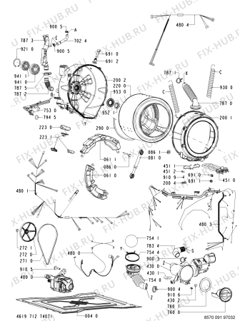 Схема №1 091 AG/CR с изображением Микромодуль для стиральной машины Whirlpool 480111101789