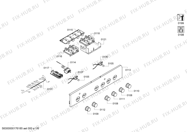 Схема №3 HE13055C с изображением Кабель для плиты (духовки) Siemens 00634637