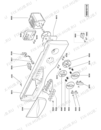 Схема №4 HWU085MBWG с изображением Ручка (крючок) люка для стиральной машины Whirlpool 481249848051