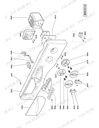 Взрыв-схема стиральной машины Hoover HWU085MBWG - Схема узла