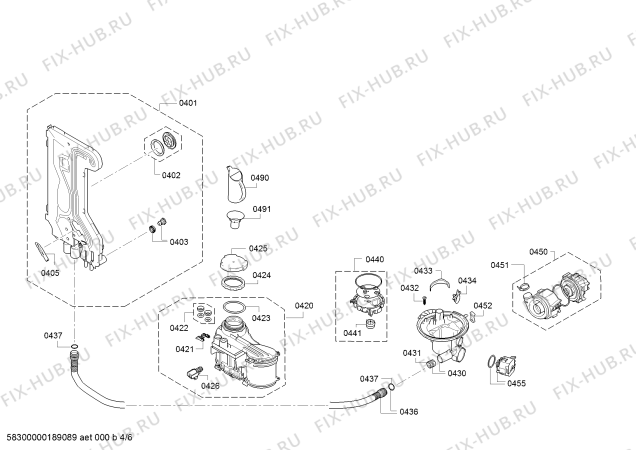 Схема №1 SN53D502EU с изображением Переключатель для посудомойки Siemens 00624476