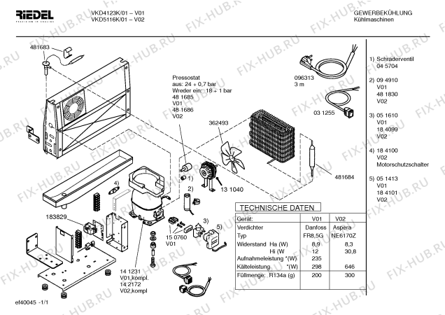 Схема №1 VKD5116K с изображением Крышка для холодильной камеры Bosch 00184101