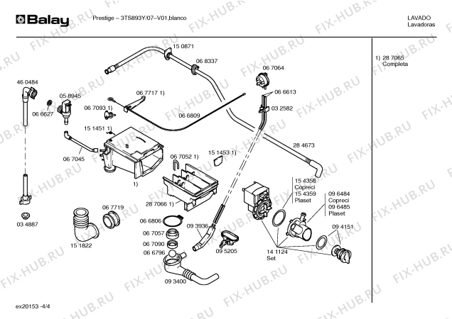 Взрыв-схема стиральной машины Balay 3TS893Y PRESTIGE Li - Схема узла 04