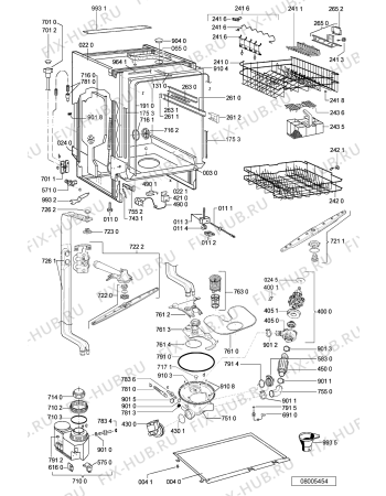 Схема №2 ADP 4546 WH с изображением Панель для посудомоечной машины Whirlpool 481245373318