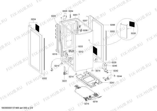 Схема №1 WP10T542 с изображением Панель управления для стиралки Siemens 00675448