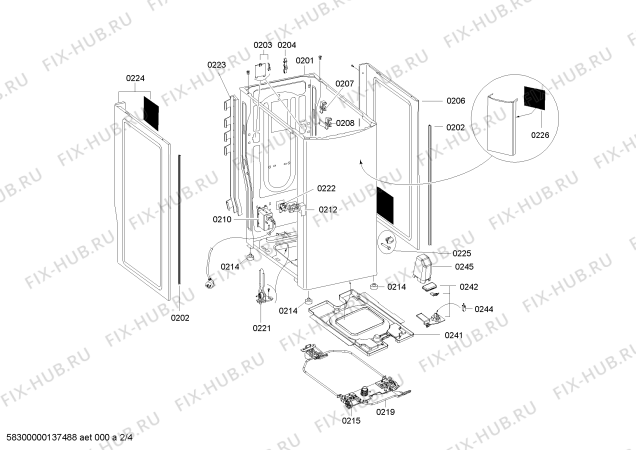 Схема №1 WP11T592 с изображением Панель управления для стиралки Siemens 00675453