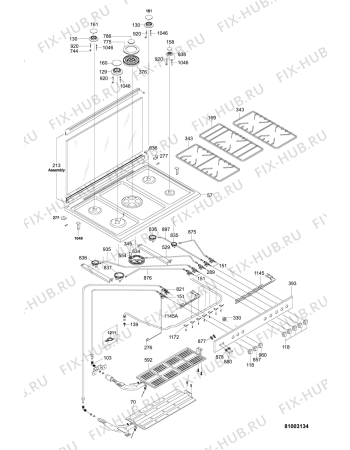 Схема №1 AGG 912 S с изображением Микропереключатель для электропечи Whirlpool 482000002890