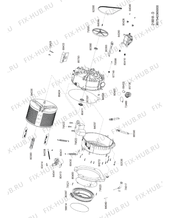 Схема №3 AWZ 7142 с изображением Обшивка для стиральной машины Whirlpool 482000006300