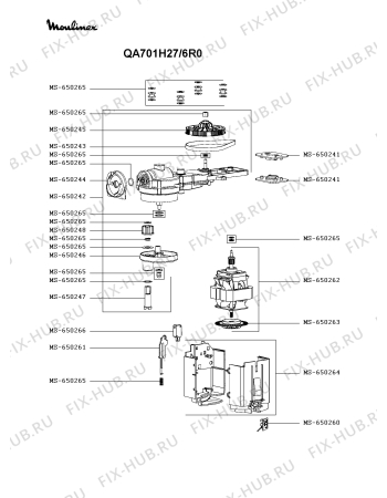 Схема №5 QA701H27/6R0 с изображением Всякое для кухонного измельчителя Moulinex MS-650241
