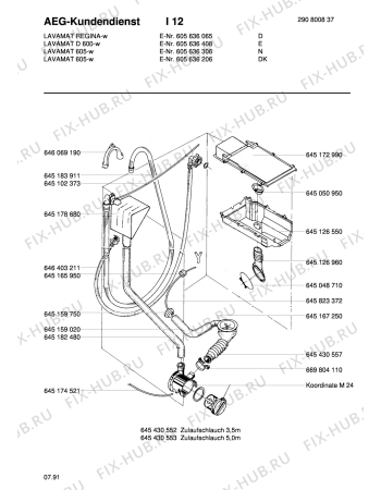 Взрыв-схема стиральной машины Aeg LAVD 600 WS - Схема узла Hydraulic System 272