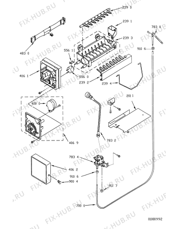 Схема №4 KGN 7050 с изображением Обрамление полки для холодильной камеры Whirlpool 481941879356