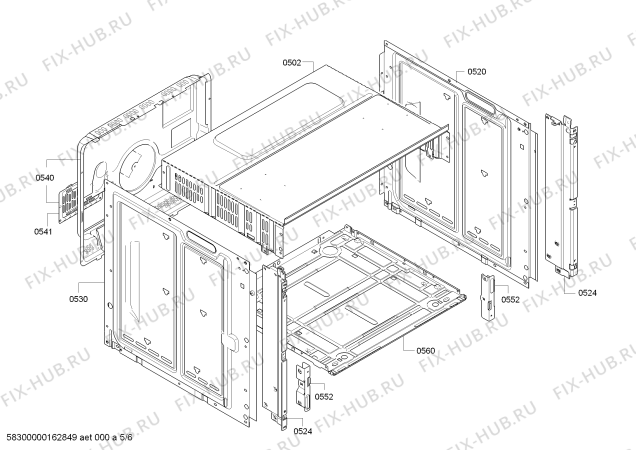 Схема №3 HB43LS551E с изображением Панель управления для духового шкафа Siemens 00700720