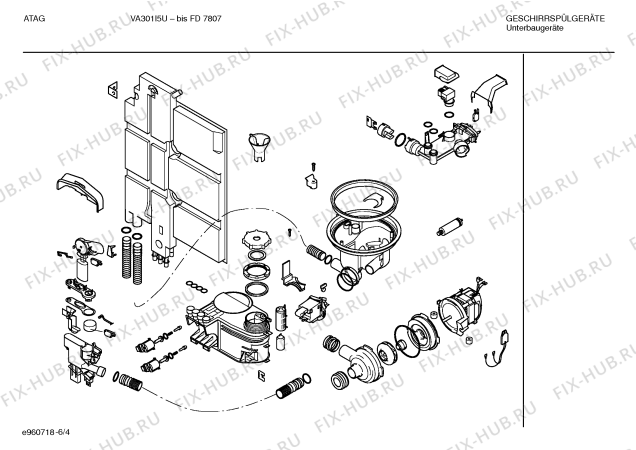 Взрыв-схема посудомоечной машины Atag SGVATH1 VA301I5U - Схема узла 04