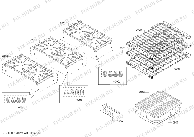 Схема №3 PRD305PH Thermador с изображением Держатель для плиты (духовки) Bosch 00700453