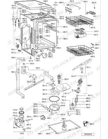 Схема №1 GSFS 4451 WS с изображением Обшивка для посудомойки Whirlpool 481245372653