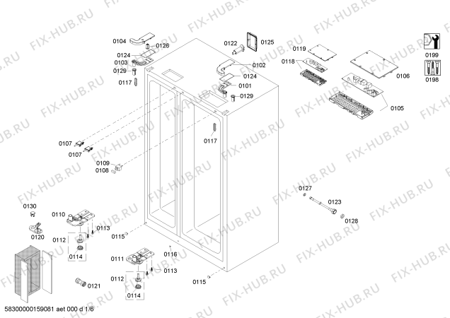 Схема №2 KA62DS50TI с изображением Дверь для холодильника Siemens 00710240