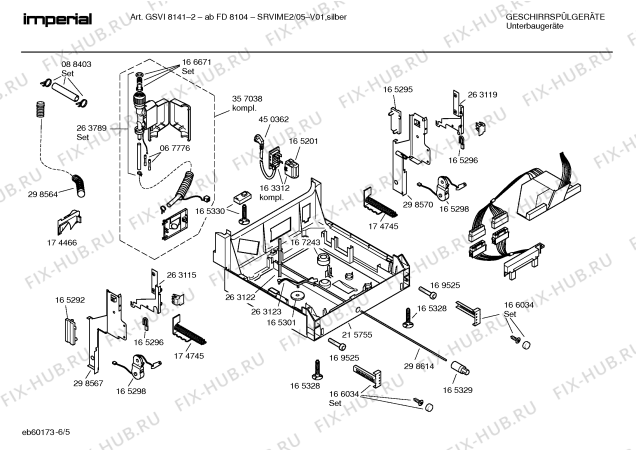 Взрыв-схема посудомоечной машины Imperial SRVIME2 - Схема узла 05