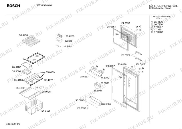 Схема №1 KSV25640 с изображением Дверь для холодильной камеры Bosch 00218590