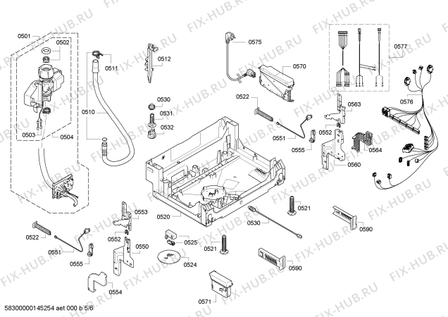 Взрыв-схема посудомоечной машины Siemens SN56M534EU - Схема узла 05